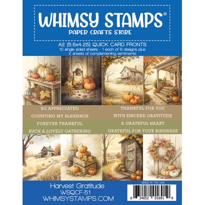 Whimsy Stamps Quick Card Fronts - Harvest Gratitude